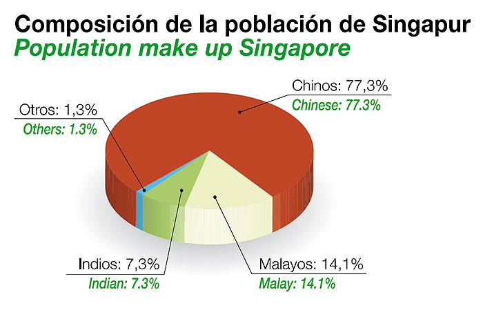 Composición de la población de Singapur