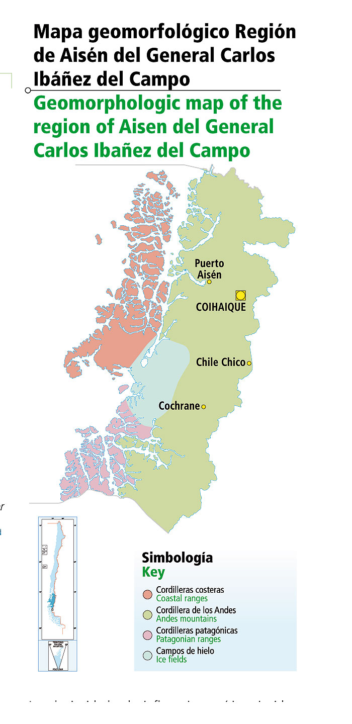 Zapatos antideslizantes Realizable Australia Mapa geomorfológico Región de Aysen del General Carlos Ibáñez del Campo -  Icarito