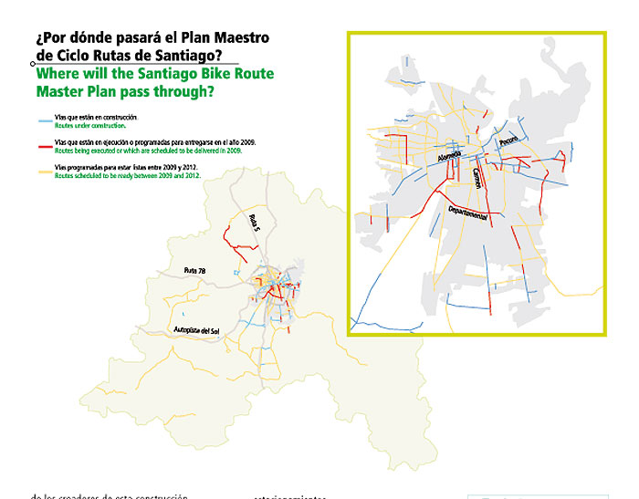 ¿Por dónde pasará el Plan Maestro de Ciclo Rutas de Santiago?