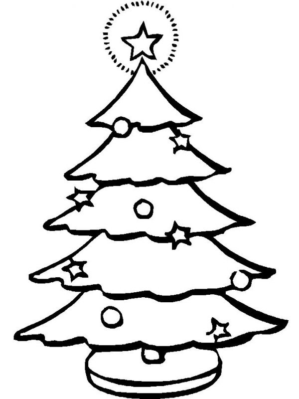 Árbol de Navidad para dibujar. Fuente: Colorearimagenes.net