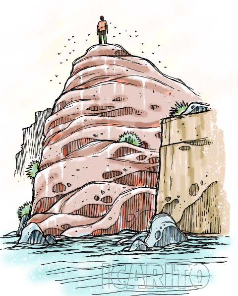 621704-jpg - La Piedra feliz, que estaba enclavada en el balneario Las Torpederas, fue por años un lugar donde muchas personas se quitaron la vida.