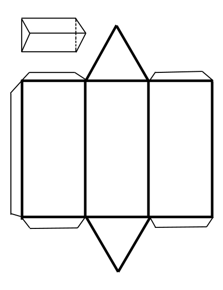 Prisma de base triangular: practica con la siguiente lámina
