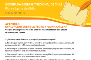 Evaluación: Flora y fauna chilena