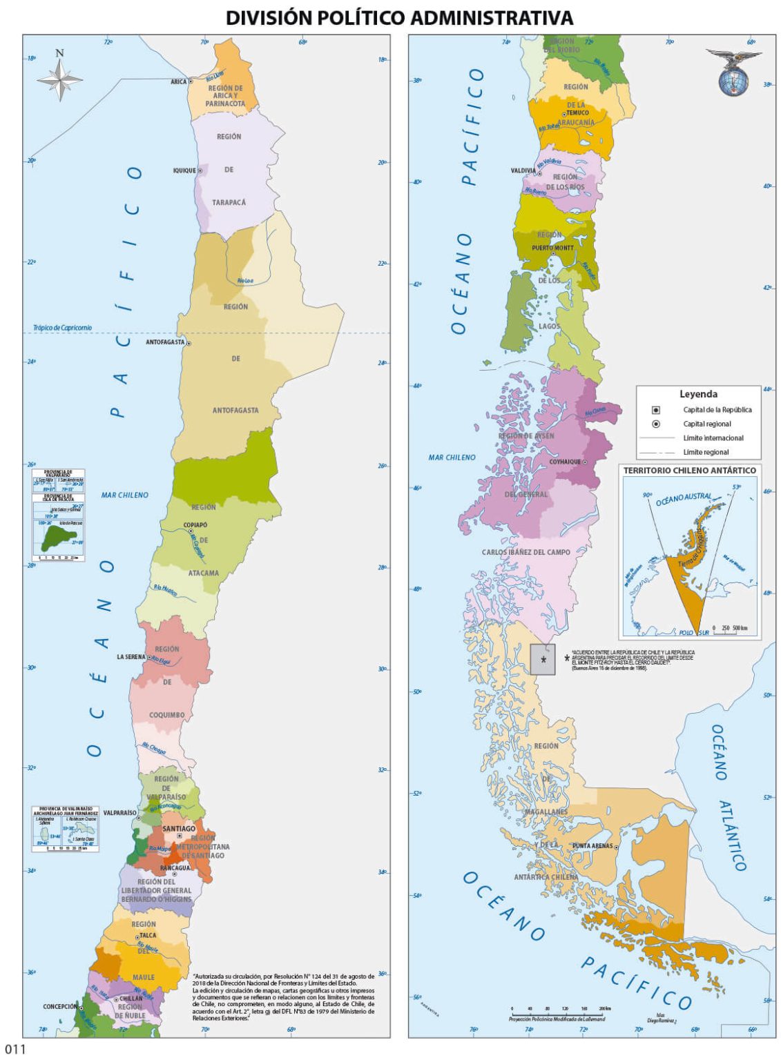 Mapa de Chile - Icarito